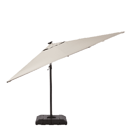 ALU-ombrellone semicircolare Lorca 300cm Blu con Supporto UV 50 semi schermo 