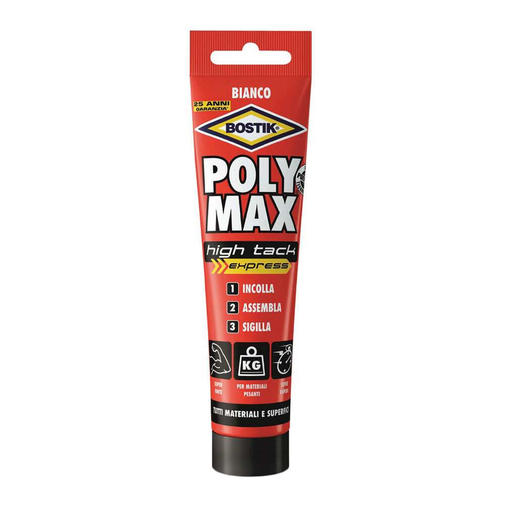 COLLA DI MONTAGGIO POLY MAX HIGH TACK EXPRESS BIANCO TUBO 165gr -  Bricocenter