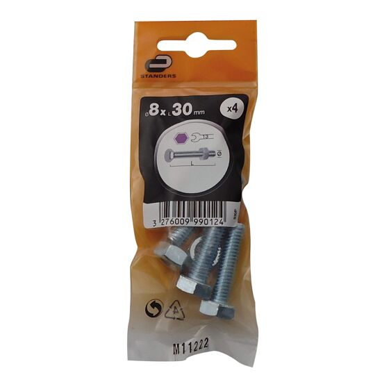 Bulloni Esagonali Grado 8, 3/4" X 6", Confezione Da 2, Testa Esagonale, Filettatura 3/4"-10