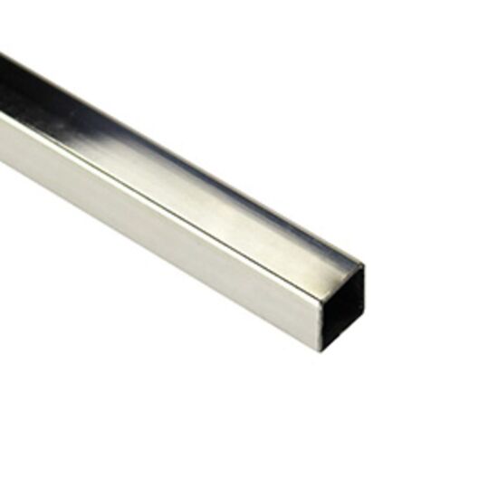 Tubo Quadro Acciaio Inox 304 mm 20x1,5 satinato barca pesca hobby casa brico