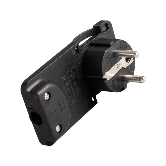 ADATTATORE SPINA SCHUKO 16A CON PRESA 10-16A. COLORE: NERO