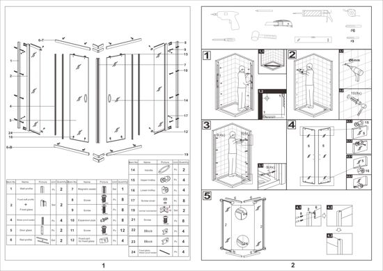 BOX DOCCIA RETTANGOLARE IMPERO L68-78X88-98 H190 CM VETRO SERIGRAFATO 4 MM  CROMO - Bricocenter