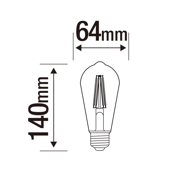 LAMPADINA DECORATIVA LED E27= 60W PERA AMBRATA - Bricocenter