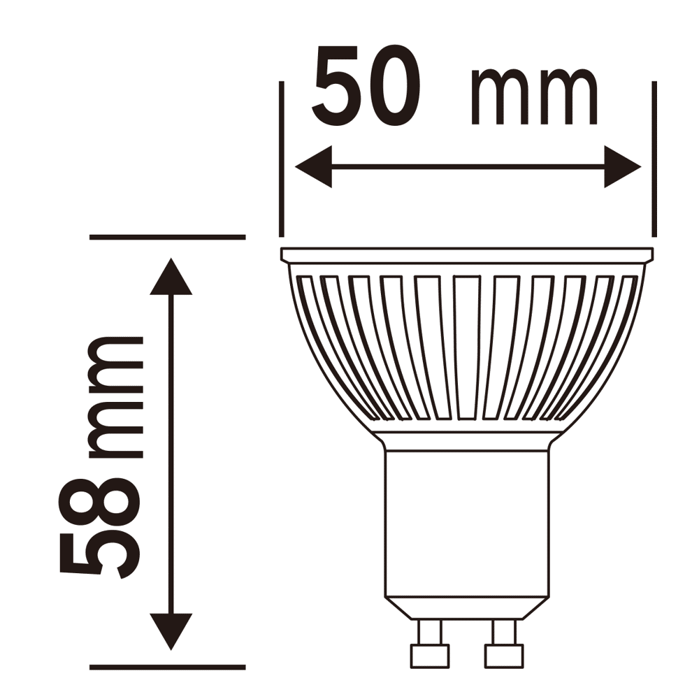 Lampadina LED, GU10, faretto, trasparente, luce naturale, 5.7W=600LM (equiv  70 W), 100° , LEXMAN
