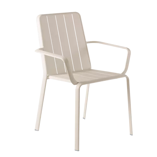 poltrona con braccioli idaho naterial in alluminio beige bricocenter