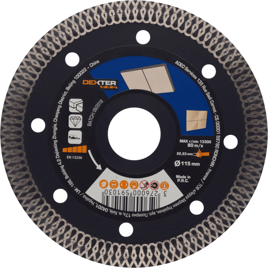 Disco Diamantato Extra Sottile 250 Mm Per Gres Porcellanato E Ceramica - Profilo 2.0 Mm, Altezza Montaggio 30/25.4 Mm
