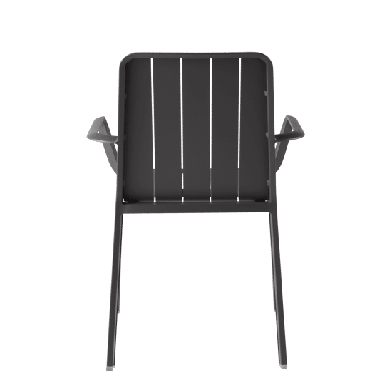 poltrona con braccioli idaho naterial in alluminio antracite