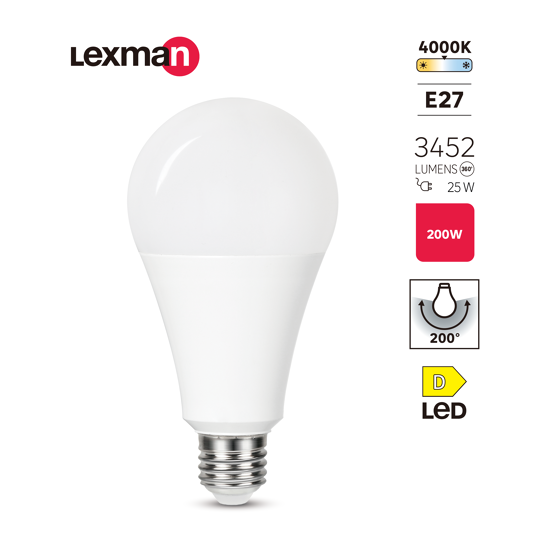 CLAR - Lampadina LED E27 200W/150W, Lampade LED Piu Luminose, Lampadina LED  200W, Lampadine LED E27 Luce Naturale 150W, Lampadina 150W, 24W 4000ºK  (Pack 4) : : Illuminazione