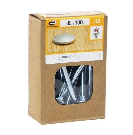5 Bulloni Esagonali Grado 8 3/4-16 X 3,25″ – Zincatura Gialla – Made In USA
