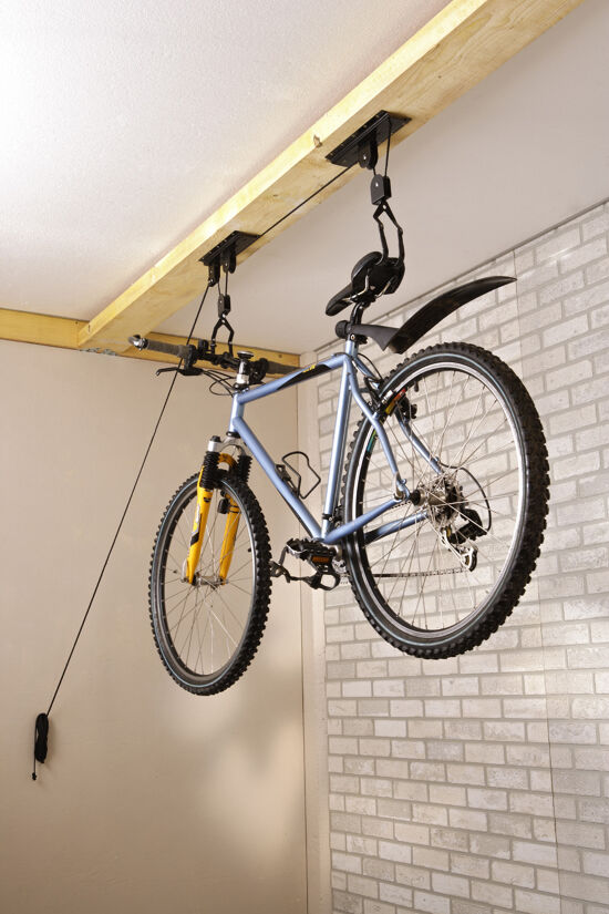 BMCC Sollevatore da Garage per portabiciclette, Box da Tetto, Kayak -  Sollevatore a soffitto salvaspazio per Biciclette, Gancio da soffitto,  carrucola Bici Gancio appendi : : Fai da te