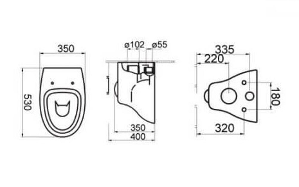 WC SOSPESO POP SEDILE ESCLUSO CERAMICA BIANCO - Bricocenter