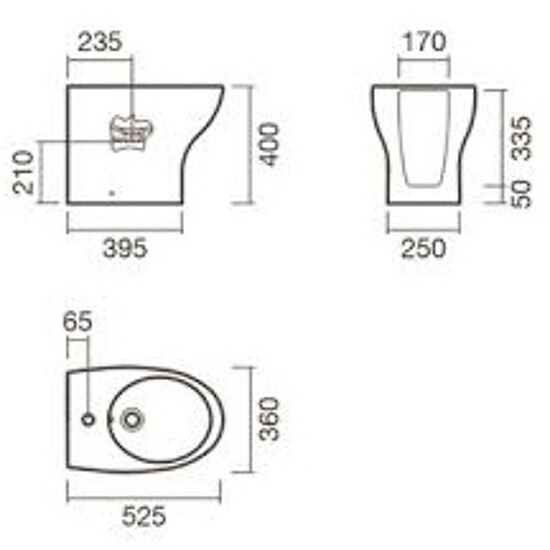 BIDET FILOMURO POP ART MONOFORO CERAMICA BIANCO - Bricocenter