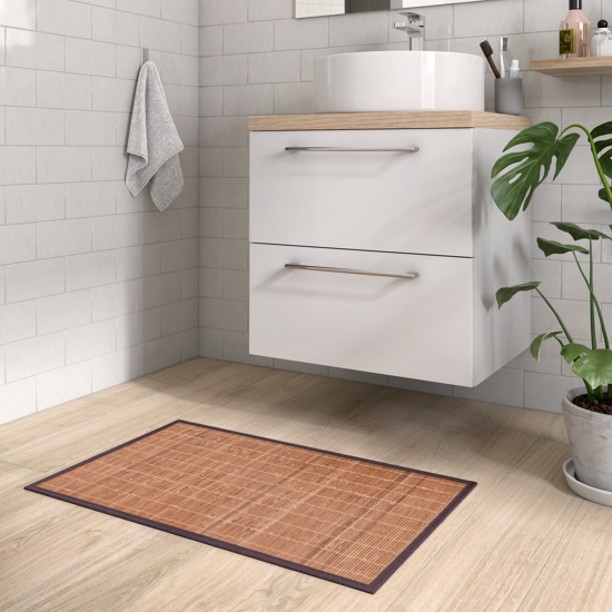BAMBOO Tappetino bagno naturale W 67,5 x D 50 cm
