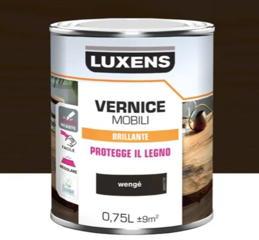 VERNICE LEGNO WENGE' BRILLANTE 0,75 LT LUXENS - Bricocenter