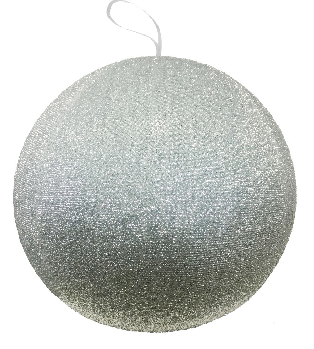 SFERA 3D TESSUTO GLITTER ARGENTO D80 CM - Bricocenter