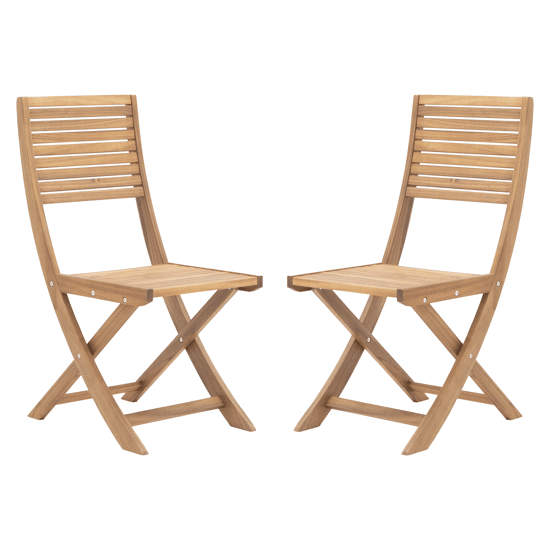 set di sedie da pranzo naterial solaris ii origami fsc acacia