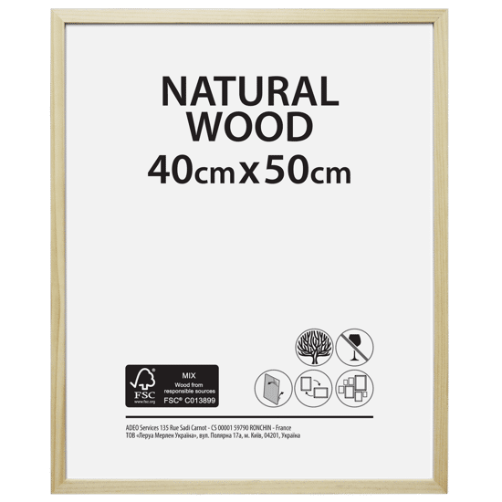 CORNICE GREZZA 40X50 CM LEGNO NATURALE - Bricocenter