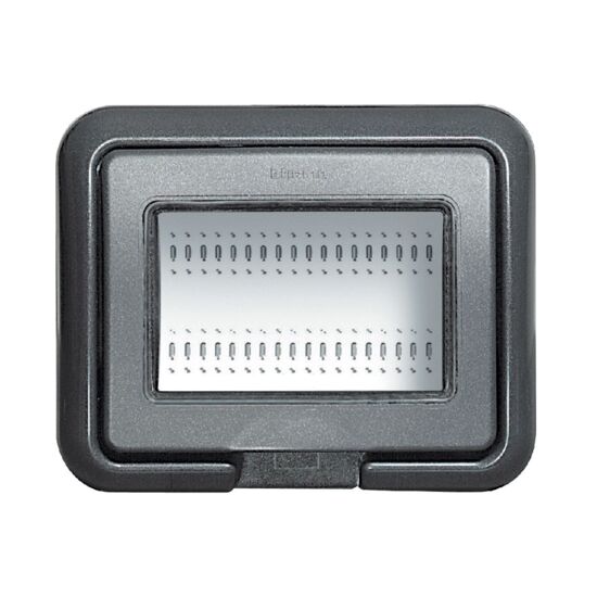 MAPAM Placca Idrobox IP55 ART 4P Nero - mod. S8004N - Compatibile con BTicino LIVING