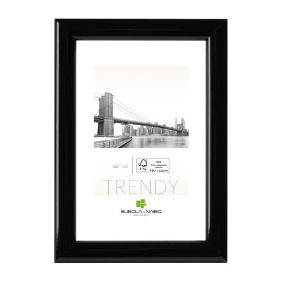 Cornice Foto In Legno Massello 3-B JENA – 9x13 Cm, Con Vetro Acrilico, Colore Nero