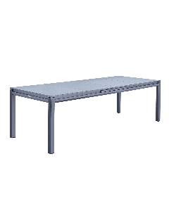 TAVOLO ODYSSEA II EASY NATERIAL 256/320X100 ANTRACITE ALLUMINIO VETRO