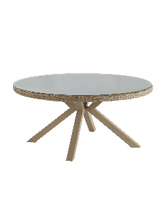 TAVOLO FISSO NATERIAL MEDENA MIDOLLINO ALLUMINIO E VETRO D160X71