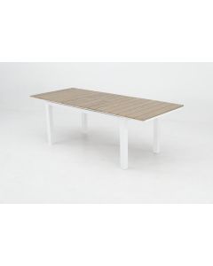 TAVOLO ALLUNGABILE CAPRI 156/220X90 EFFETTO LEGNO E BIANCO