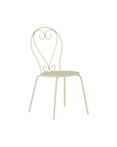 SEDIA DA PRANZO NATERIAL ROMEO ACCIAIO PANNA