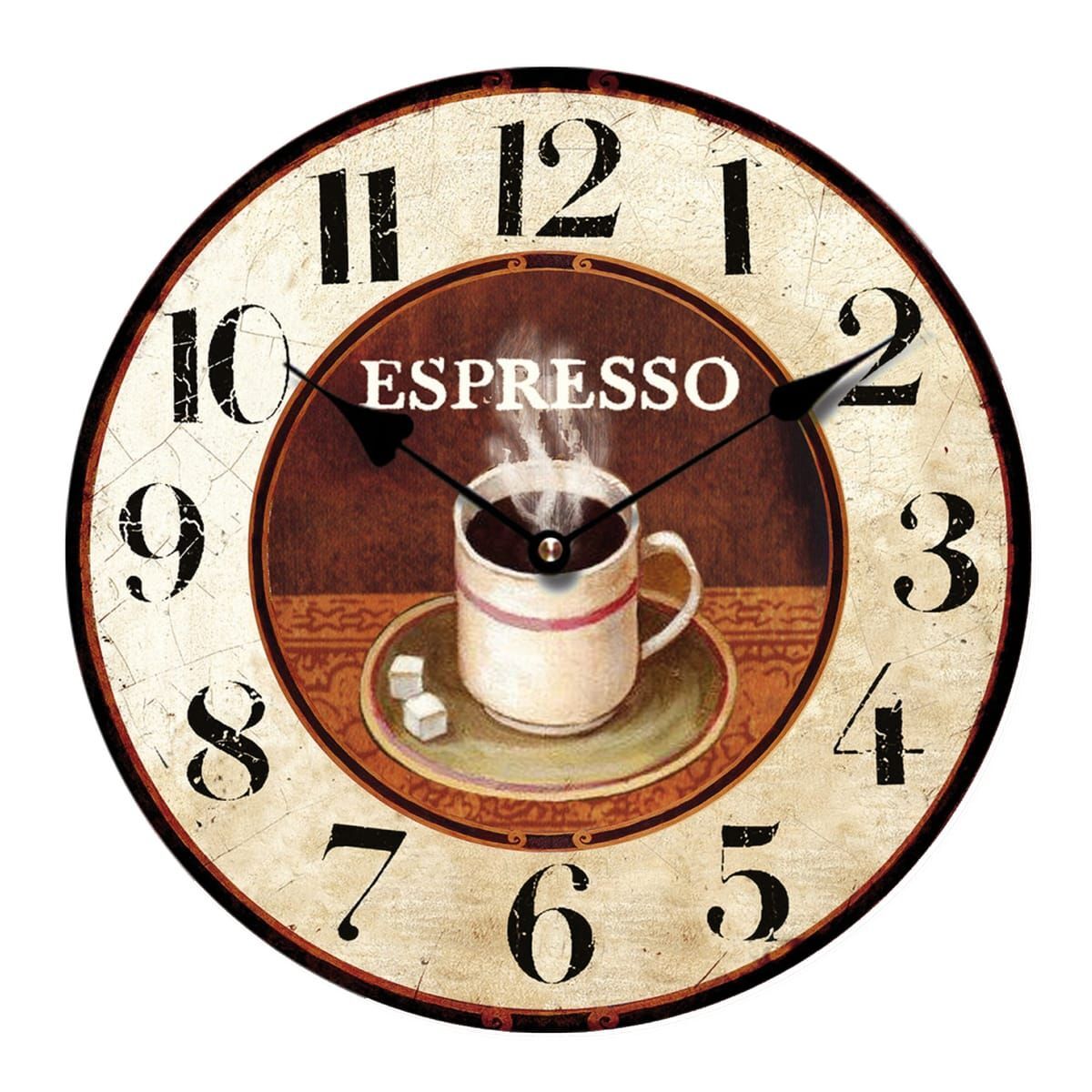 Orologio Da Parete Techno Line WT 1013 A Forma Di Caffettiera | Design Originale, 34 Cm, Quarzo - 4