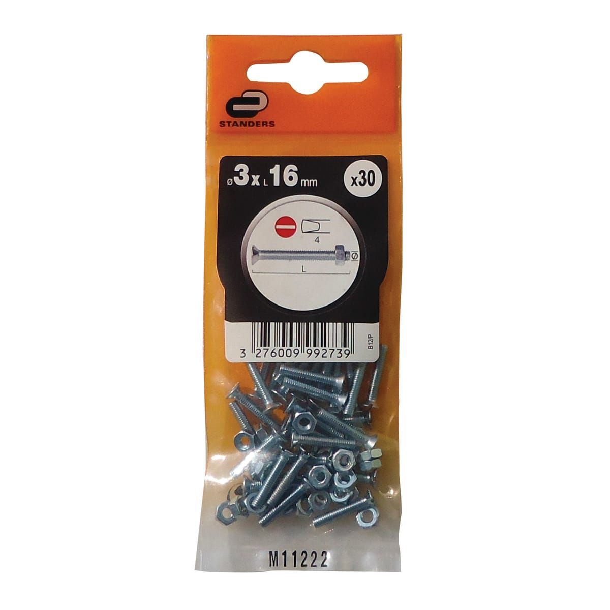 Kit 10 Bulloni A Testa Svasata M8x20 Mm E Dadi A Canna In Metallo - Uxcell
