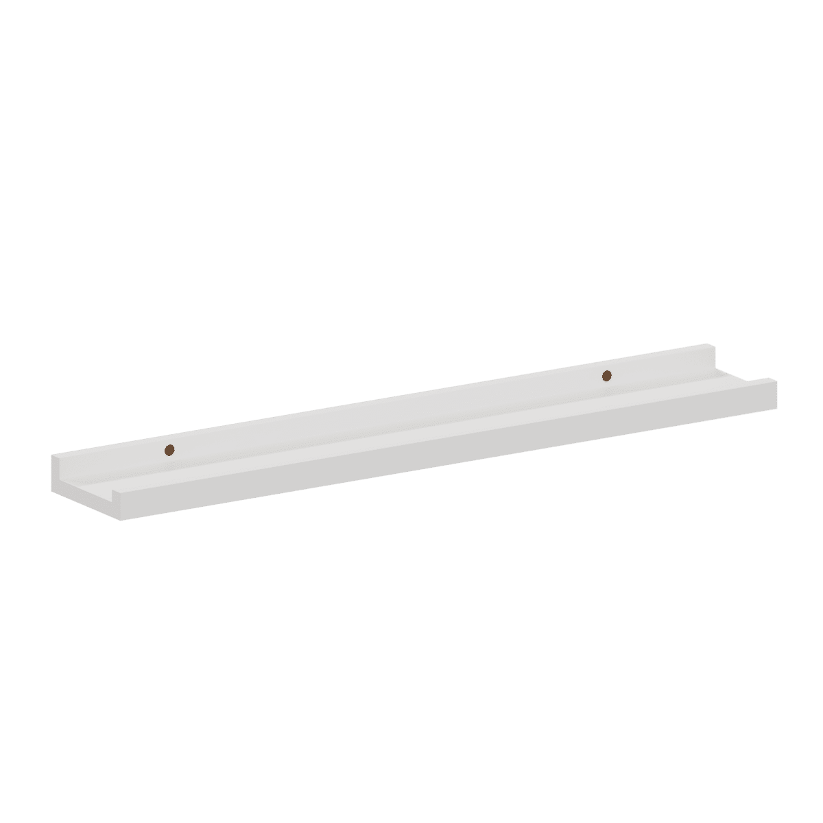 Mensola dritta cm 60 ripiano in plexiglass trasparente bordo lucido