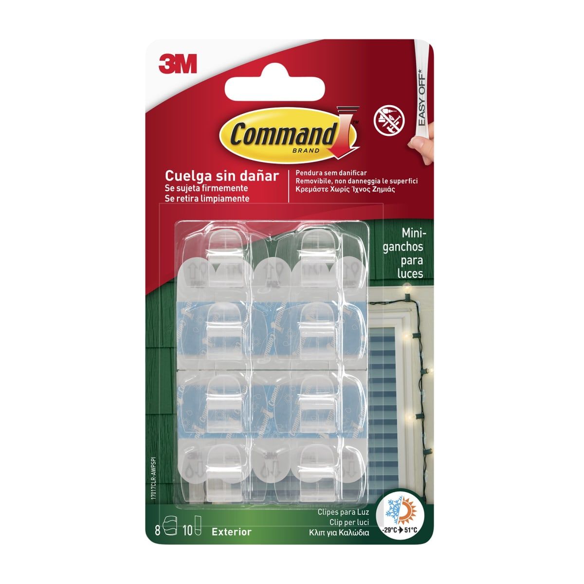 60 Clip Trasparenti Per Luci Natalizie - Ganci Adesivi Per Decorazioni A Parete Senza Danni - Foto 2