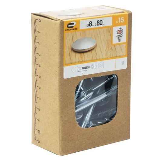 5 Bulloni A Vite Con Tappo Grado 8 - 3/4-16 X 3,25 Pollici, Zincato Giallo, USA