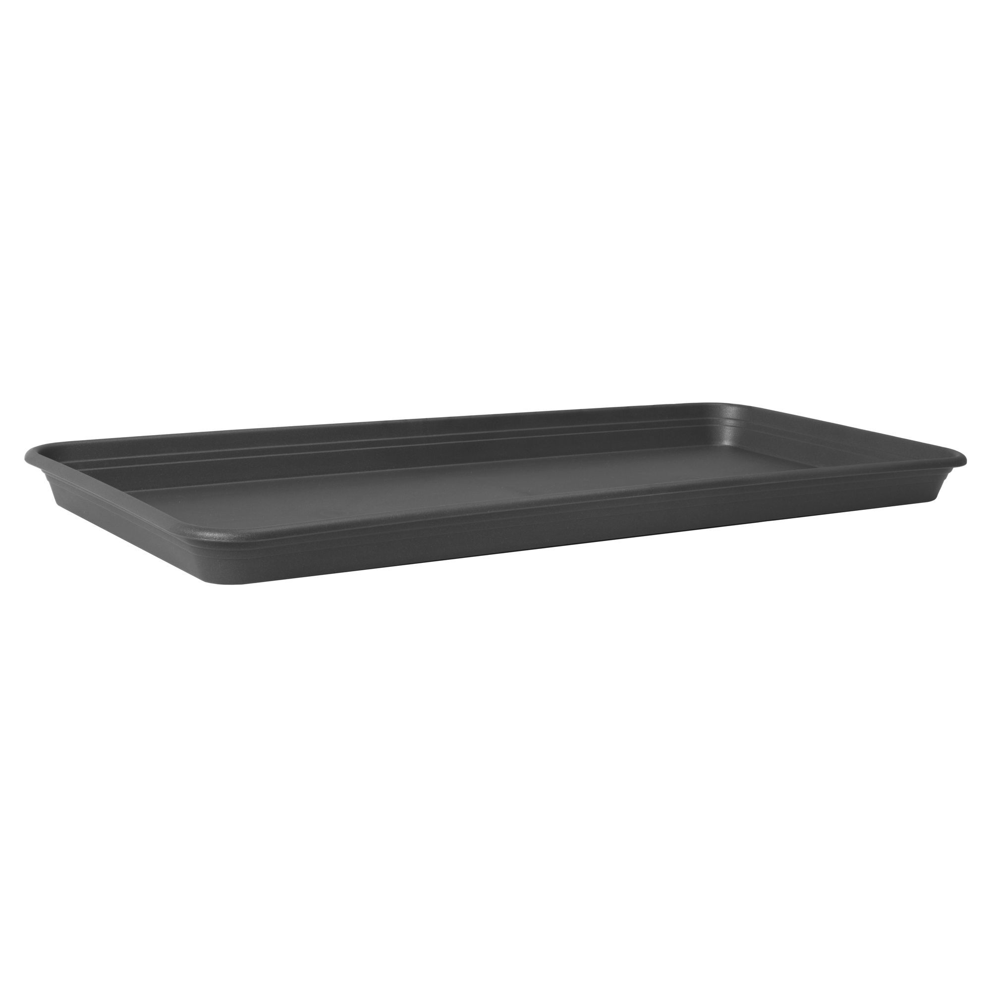IMJ-Global Vaso per piante Fiori DCE50 TERRA Grande Tondo 50cm da interno esterno Nero 38 Litri
