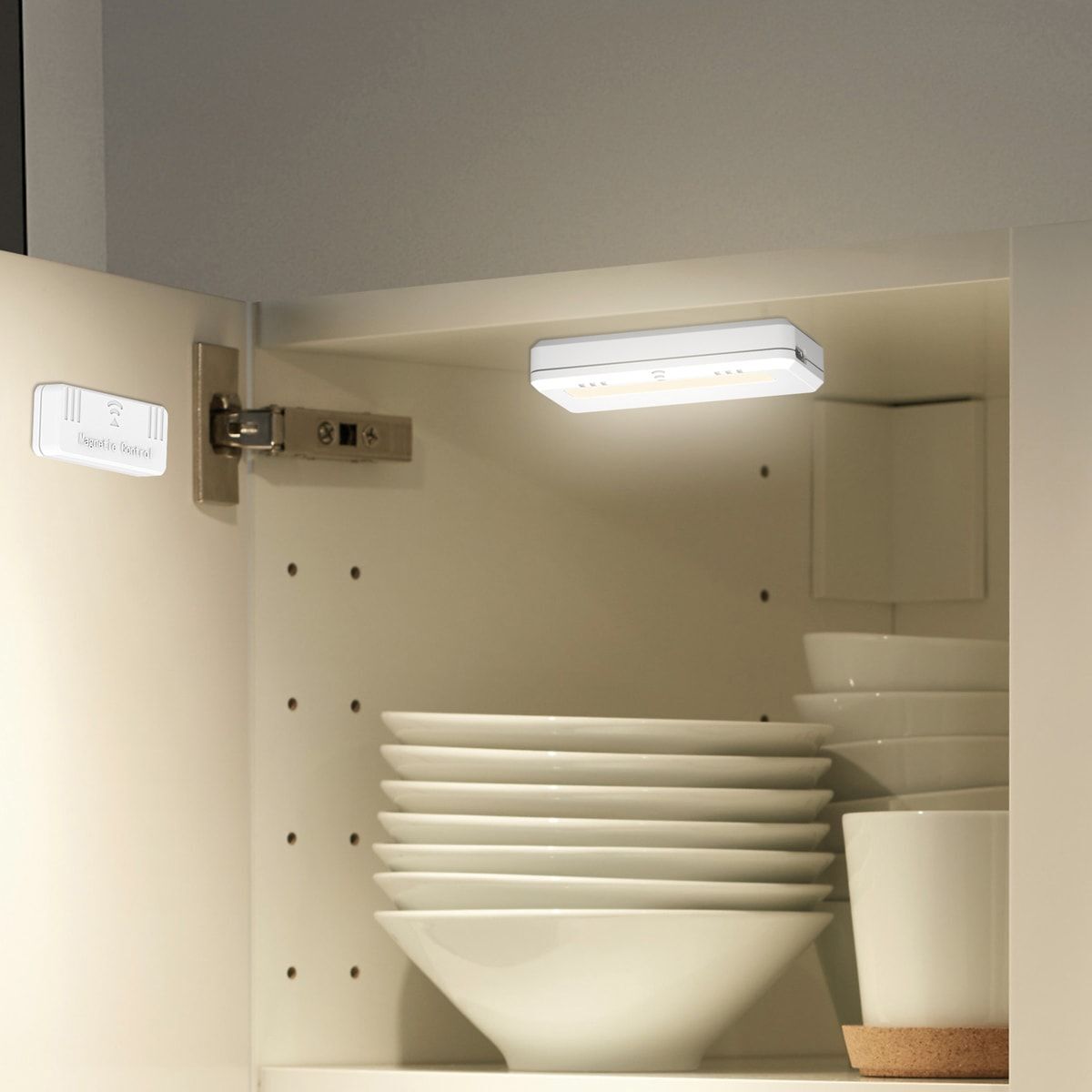 8 Luci LED Sottopensile 6000K - Illuminazione Armadi Cucina Con Interruttore, Bianco Freddo - Foto 9