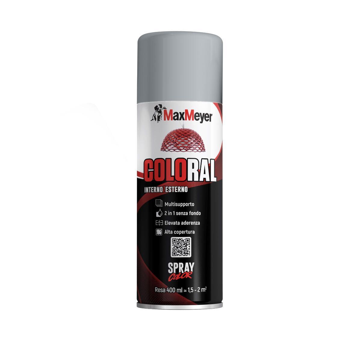 Bomboletta Spray Vernice Acrilica RAL 7001 Silbergrau - Opaca, Asciugatura Rapida, 400 Ml