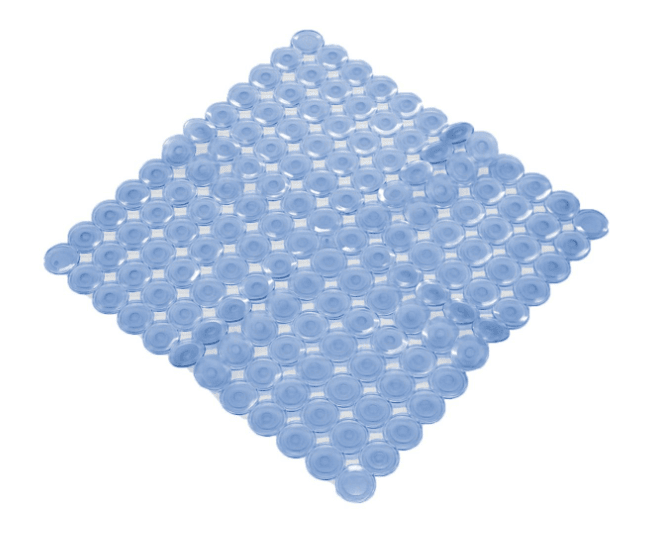 Tappetino Doccia Antiscivolo Circolare SUOXU 65 Cm – Con Ventose E Testine Massaggianti, Foro Di Scarico, Lavabile. Blu Per Bambini, Morbido E Pieghevole. Sicuro Per Vasca E Piscina. - 2